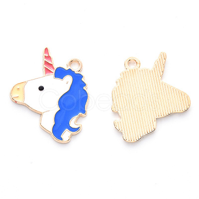 Alloy Enamel Pendants ENAM-R059-07A-RS-1