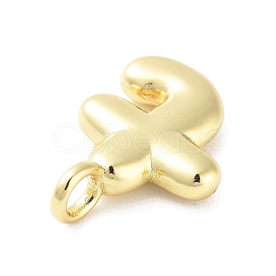 Rack Plating Brass Balloon Letter Pendants KK-C050-01G-T-1