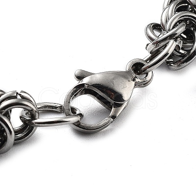 Non-Tarnish 201 Stainless Steel Rope Chain Bracelet BJEW-Z023-03D-1