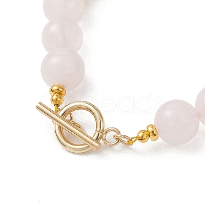 Natural Amethyst & Natural Rose Quartz Beaded Bracelets for Women BJEW-JB13150-01-1