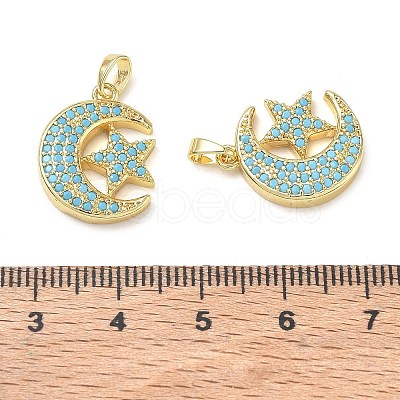Brass Rhinestone Pendants RB-CBA6BF7-01G-1
