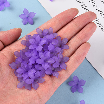Frosted Acrylic Bead Caps X-MACR-S371-05A-747-1
