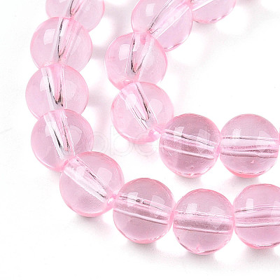Baking Paint Transparent Glass Beads Strands DGLA-N006-8mm-01-1