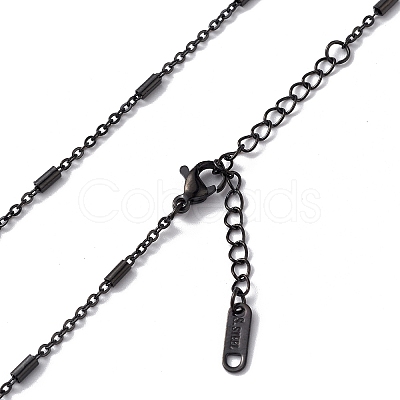 304 Stainless Steel Column Link Chain Necklace for Men Women NJEW-K245-019C-1