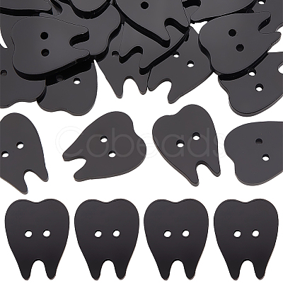 60Pcs Acrylic Buttons BUTT-PH0001-59B-02-1
