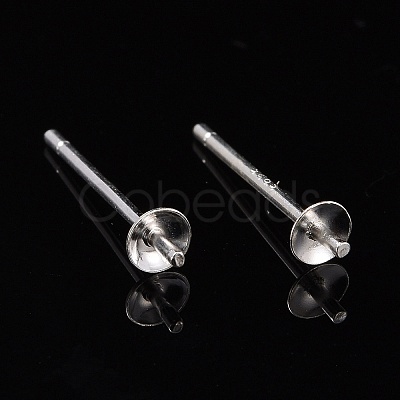 925 Sterling Silver Stud Earring Findings STER-K167-027A-S-1