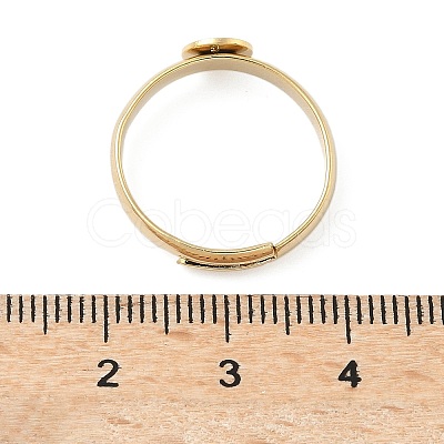 Adjustable Brass Pad Ring Settings KK-K414-10D-G-1