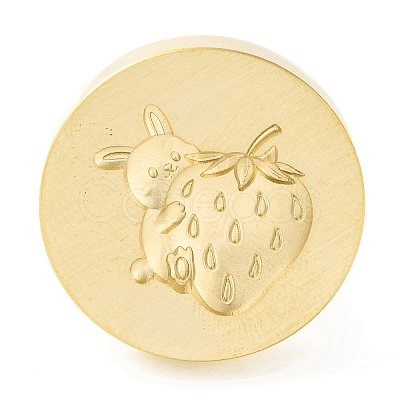 Golden Tone Round Wax Seal Brass Stamp Heads LS-AJEW-Z034-01G-03-1
