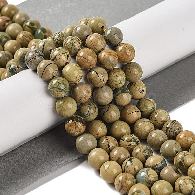 Natural Verdite Stone Beads Strands G-P530-B07-03-1