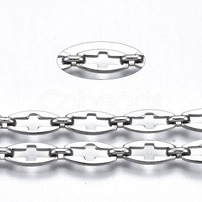 Tarnish Resistant 304 Stainless Steel Link Chains CHS-T003-16P-NF-1