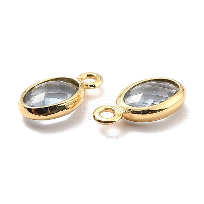 Eco-Friendly Brass with Glass Pendants KK-K268-01H-1