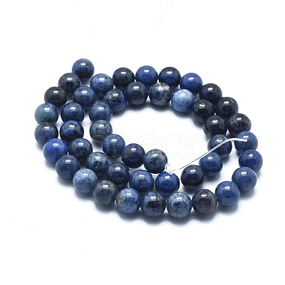 Natural Dumortierite Quartz Bead Strands G-I224-01-8mm-1