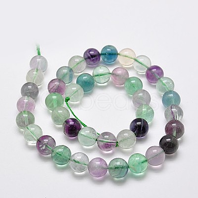 Natural Fluorite Beads Strands X-G-E112-4mm-18-1