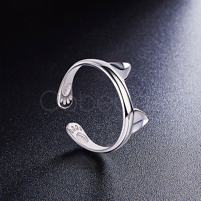 SHEGRACE Cute Design Rhodium Plated 925 Sterling Silver Ring JR123B-1