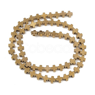 Electroplated Synthetic Non-magnetic Hematite Beads Strands G-J211-A06-03-1
