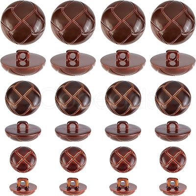 100Pcs 1-Hole Plastic Buttons BUTT-CA0001-05B-1