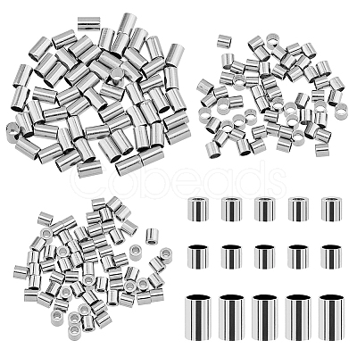 DICOSMETIC 180Pcs 3 Styles 304 Stainless Steel Spacer Beads STAS-DC0015-11-1