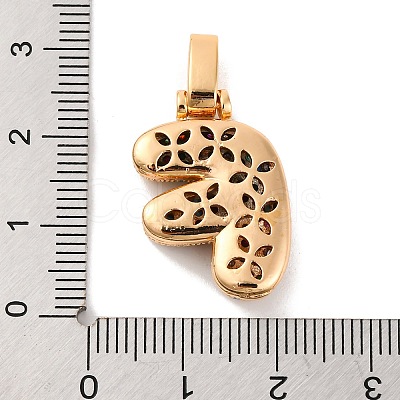 Brass Micro Pave Cubic Zirconia Pendants KK-C076-29F-G02-1