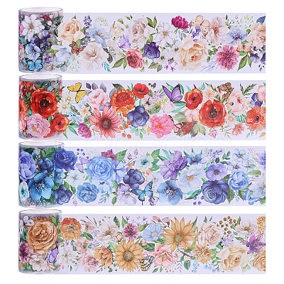 4Pcs 4 Colors PET Decorative Stickers DIY-PH0032-39-1