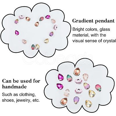 14Pcs 7 Colors Sew on Rhinestone PVC-CA0001-01-1