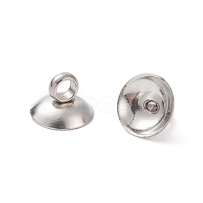 304 Stainless Steel Bead Cap Pendant Bails LS-X-STAS-G224-24P-10-1