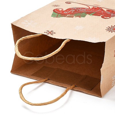 Christmas Theme Hot Stamping Rectangle Paper Bags X1-CARB-F011-02D-1