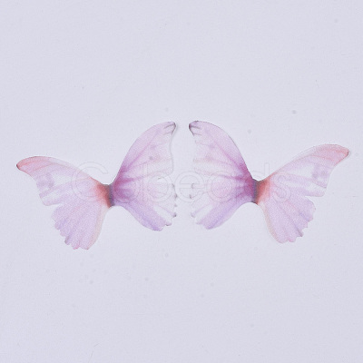 Two Tone Polyester Fabric Wings Crafts Decoration FIND-S322-011B-1