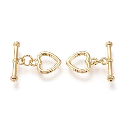 Brass Toggle Clasps X-KK-F820-11G-1