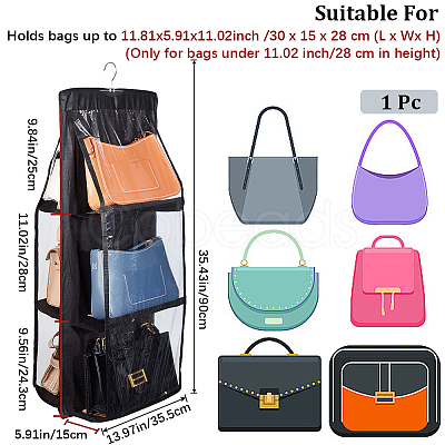 Hanging Non-woven Storage Bags for Handbag Purse AJEW-WH0009-07A-1