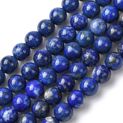 Natural Lapis Lazuli Beads Strands G-K366-G03-6mm-1