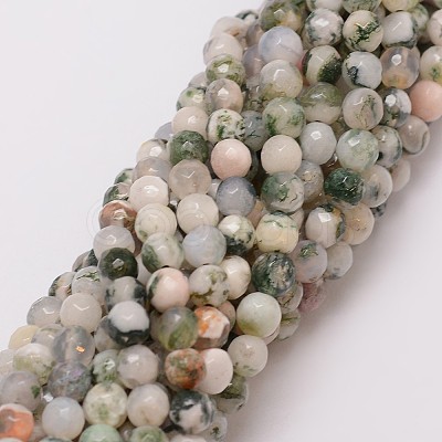 Natural Tree Agate Bead Strands G-G882-6mm-E02-1