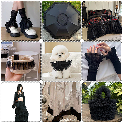 5Yards Polyester Lace Ribbon OCOR-PH0036-70A-1