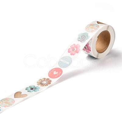 3D Flower & Heart Pattern Roll Stickers DIY-B031-05-1