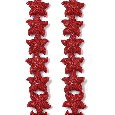 Synthetic Coral Dyed Carved Beads Strands CORA-K009-06C-05-1