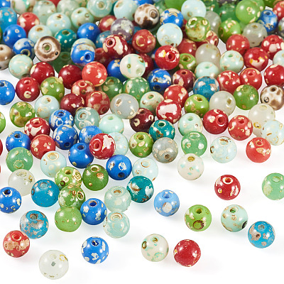 Picasso Baking Paint Glass Seed Beads SEED-TA0001-61B-1