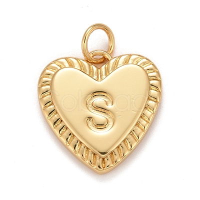 Rack Plating Golden Brass Pendants KK-E260-01G-S-1