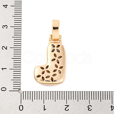 Brass Micro Pave Cubic Zirconia Pendants KK-C076-29L-G02-1
