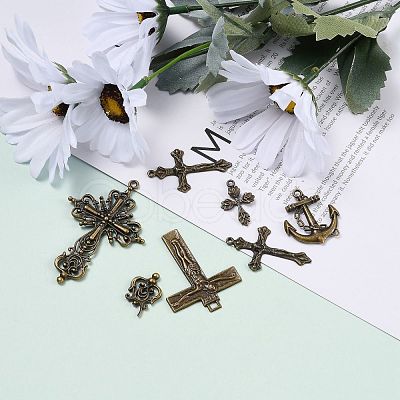 Tibetan Style Alloy Pendants TIBEP-X0005-03-AB-1