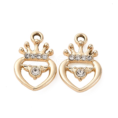 Alloy Rhinestone Pendants PALLOY-S052-01G-A-1