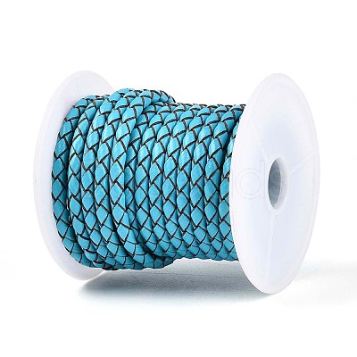 Hollow Braided Cowhide Leather Cord NWIR-ZX002-01A-1