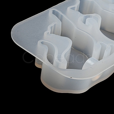 Cat Shape Pendant DIY Silhouette Silicone Mold DIY-K067-02C-1