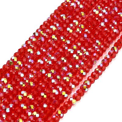 Electroplate Glass Beads Strands GL-CBAA615-03C-1