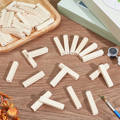 50Pcs Unfinished Wood European Beads WOOD-NB0002-47-1