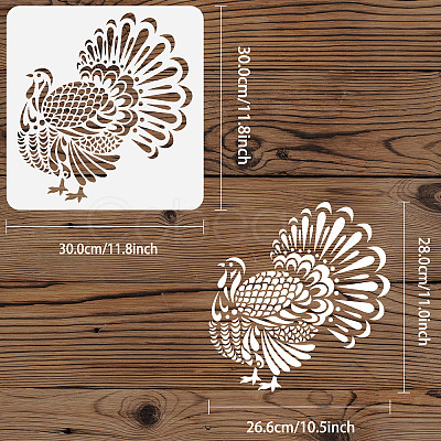 PET Hollow Out Drawing Painting Stencils DIY-WH0391-0435-1