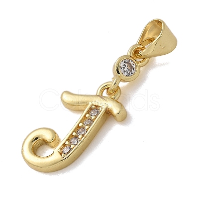Brass Micro Pave Cubic Zirconia Pendants KK-M319-02G-J-1