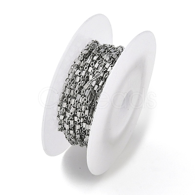 304 Stainless Steel Cuboid Link Chains CHS-G050-02P-1