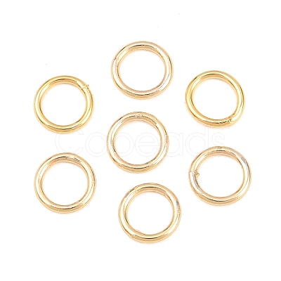 Brass Closed Jump Rings KK-D257-01G-02-1