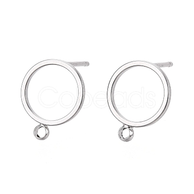 Brass Stud Earring Findings KK-S348-358-P-1