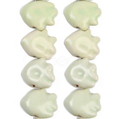 Handmade Porcelain Beads Strands PORC-C007-01B-1