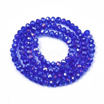 Electroplate Glass Beads Strands EGLA-A034-T4mm-B27-1